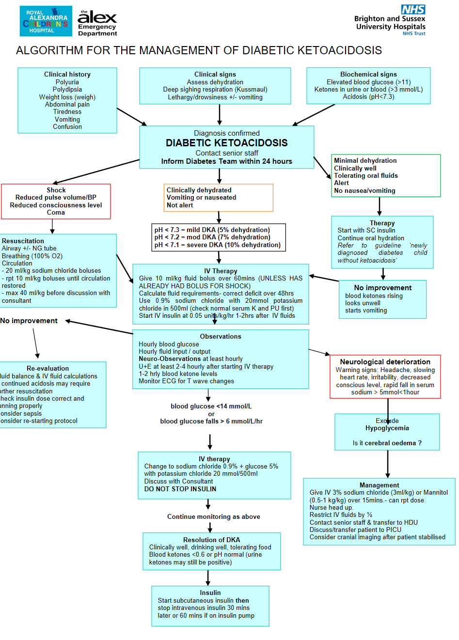 Paediatric DKA algorithm